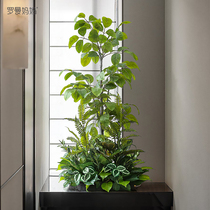Roman Mama simulated plant floral landscaping bionic fake green plants decoration indoor home partition window landscape