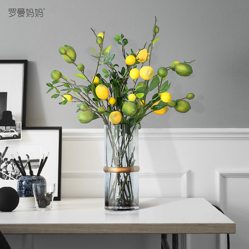 Roman mother simulated branches Lemon fruit branches indoor dining table placed simulated floral living room decoration ornaments