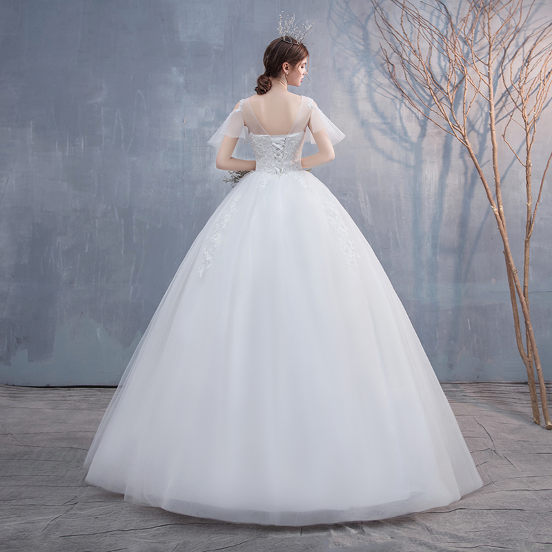 Spring summer wedding dress for bride for princess, open shoulders, V-neckline Spring summer wedding dress for bride for princess, open shoulders, V-neckline
