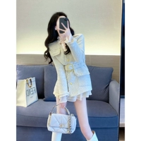 Демисезонная куртка, корсет, в стиле Шанель, в корейском стиле, французский стиль, изысканный стиль, увеличенная толщина