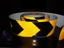(Crystal Diamond Level) Crystal Diamond Arrow Reflective Tape Black Yellow Super Bright Reflective Tape Garage Red and White Guide Tape