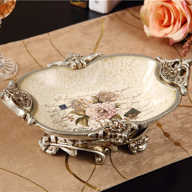 Resin key storage plate bowl fruit plate dried fruit plate living room exquisite high-grade European creative home decoration ornaments