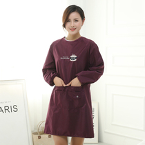 Waterproof apron Korean fashion adult anti-dressing kitchen restaurant Anti-oil and anti-fouling long coat Non-stick wool overalls
