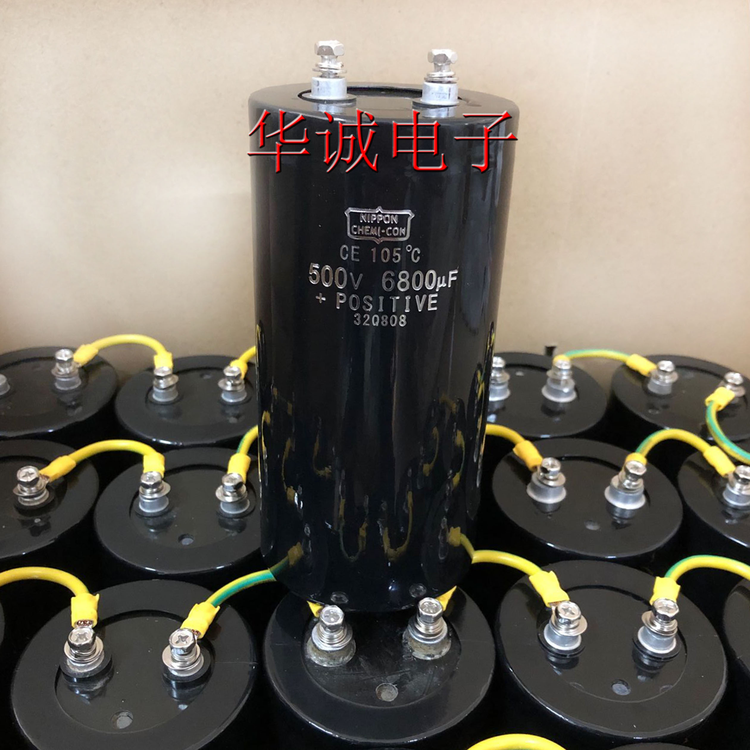 imported large electrolytic capacitor 450v6800uf 500v inverter frequency converter special black diamond beauty instrument