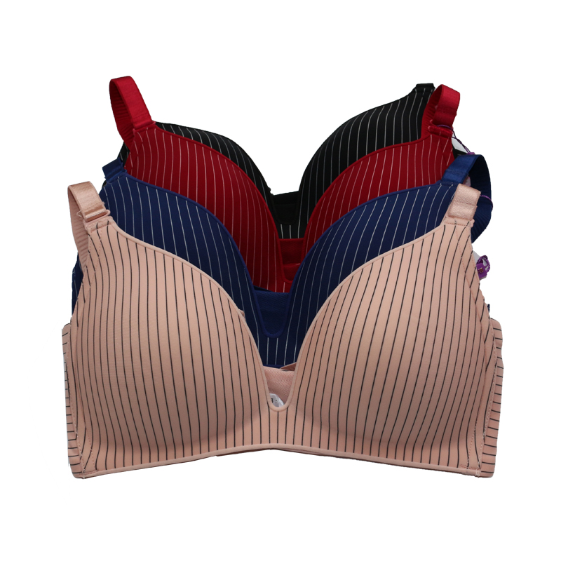 New Ocimega No Steel Ring Bra 1539 B Cup Medium Thin Breathable Deep V Sexy Gathering Adjustable Underwear