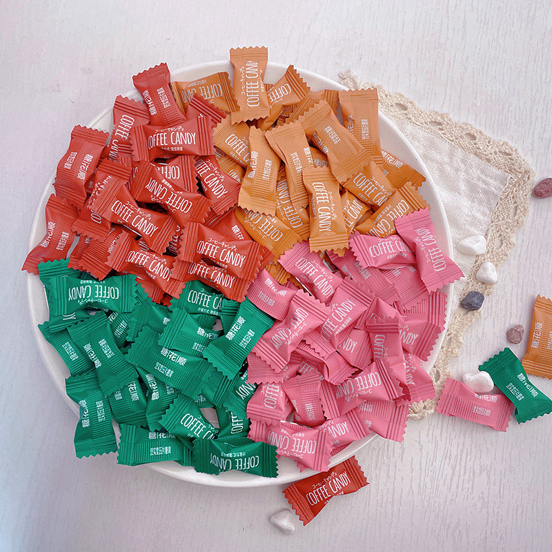 糖花顺咖啡糖提神即食咖啡豆糖工作加班学习犯困特浓可嚼压片糖