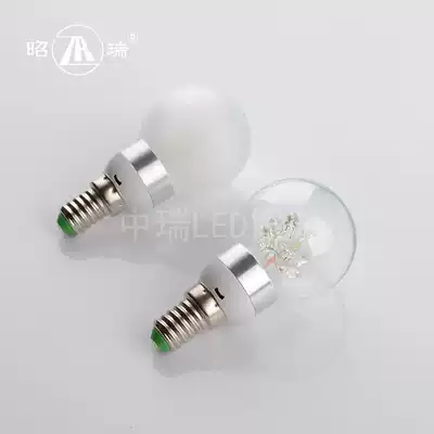 E14 screw LED bulb 2W full luminous table lamp small bulb crystal lamp small mouth LED bulb bedroom night light