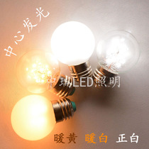 Light bulb Energy-saving led single light bright 3 watt led bulb warm white bulb lamp household white light screw transparent glass