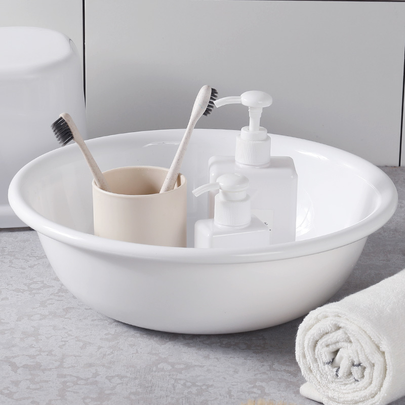 Japan imports INOMATA Basin Bathroom Baby Plastic Wash Basin Household with shallow dish basin