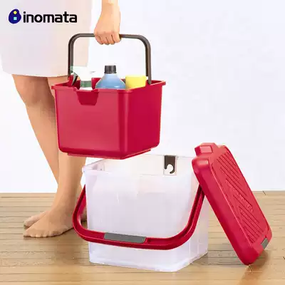 Japanese imported home multifunctional sitting fishing bucket double-layer sturdy durable combination car wash bucket storage with lid