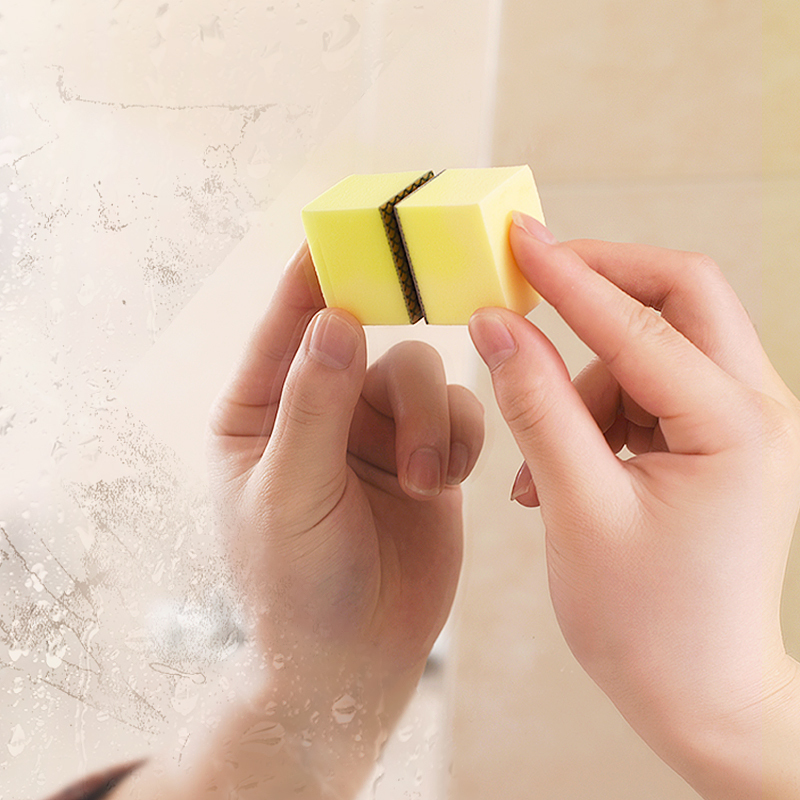 Japan imports grazed glass gods Home mirror stubborn dirt cleaning sponges to water scale without hurting the mirror