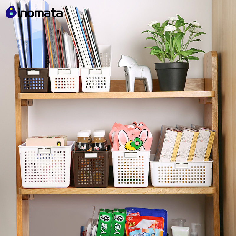 Japan imports inomata debris containing basket thickened rectangular plastic toy set containing basket large number