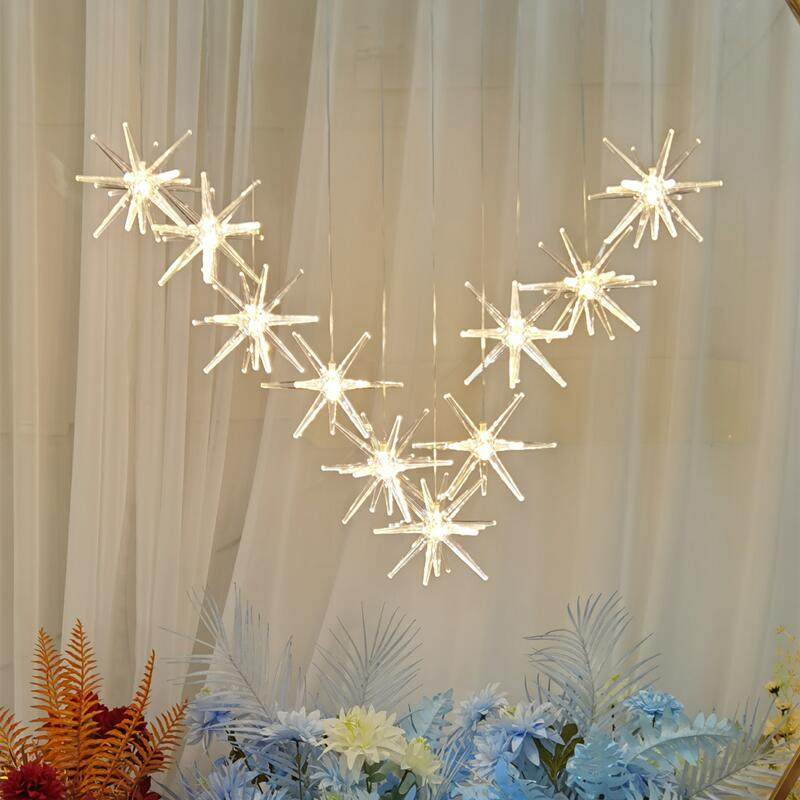 Wedding Celebration Wedding Props Fly Bird Chandelia Sea Urchin Background Warm Light Overhanging Ceiling Decoration Shop Windows Arranged round ball lamp Star lamp