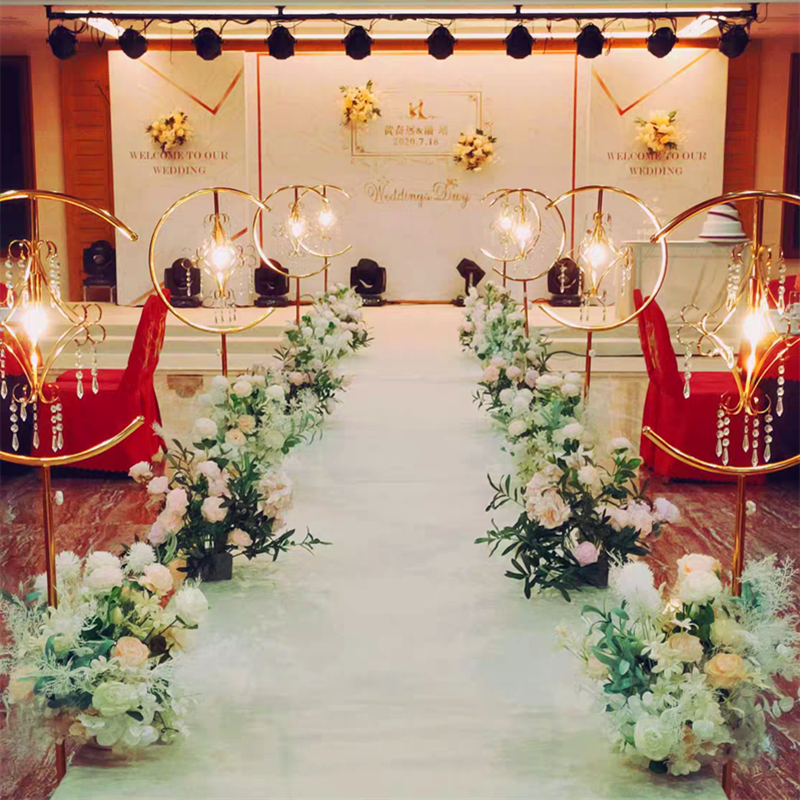 Wedding Wedding Props Scepter Road Leading Lights Ttai Stage Decoration Scene Arrangement Iron Art Geometric Palace Lamp Chandelia