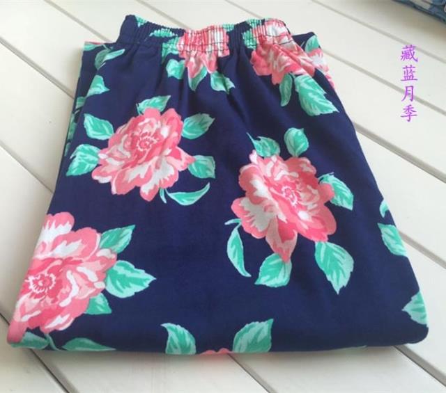 Mùa xuân và mùa hè cotton đan của phụ nữ quần ngủ lỏng kích thước lớn nhà quần nữ quần ngủ quần không khí quần điều hòa tăng quần