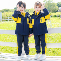 Kindergarten uniforms three-piece suits spring and autumn clothing childrens school uniforms elementary school students class uniforms college sportswear