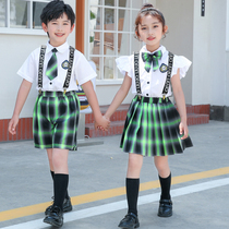 Kindergarten garden clothes summer clothes British college style childrens class clothes summer suits graduation photos clothing primary school uniforms