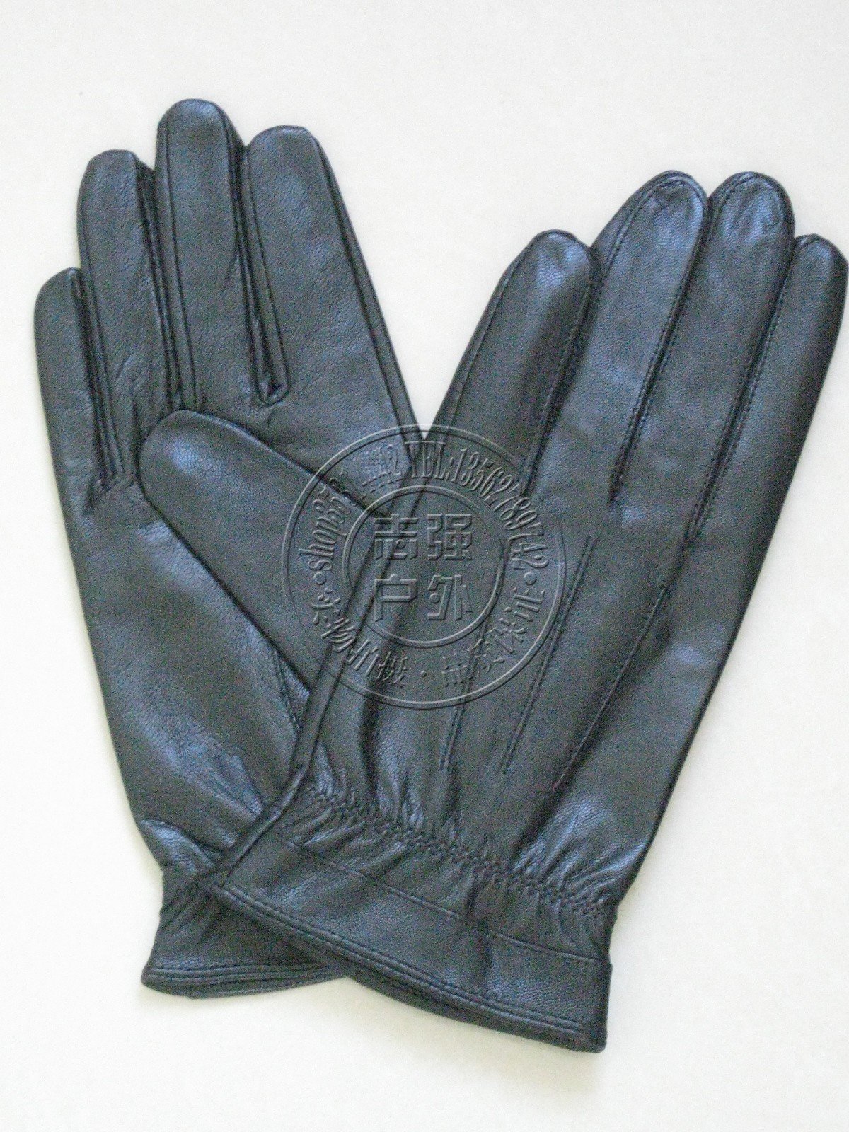 Zhiqiang Outdoor Black Leather Gloves Men Genuine Leather Single Gloves Spring Autumn Thin mountain goat leather gloves