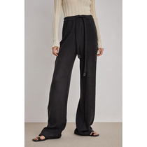 UNSPOKEN Autumn New knitted pants women loose slim Joker casual straight wide leg pants