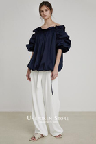 UNSPOKEN 2021 design summer New straight simple Joker white casual trousers women loose hanging