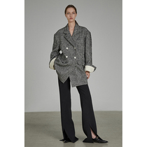 UNSPOKEN HERRINGBONE Small Fragrant Suit Jacket Woman Autumn Design Sensation Small Crowdsenior Retro Padded Shoulder Blouse