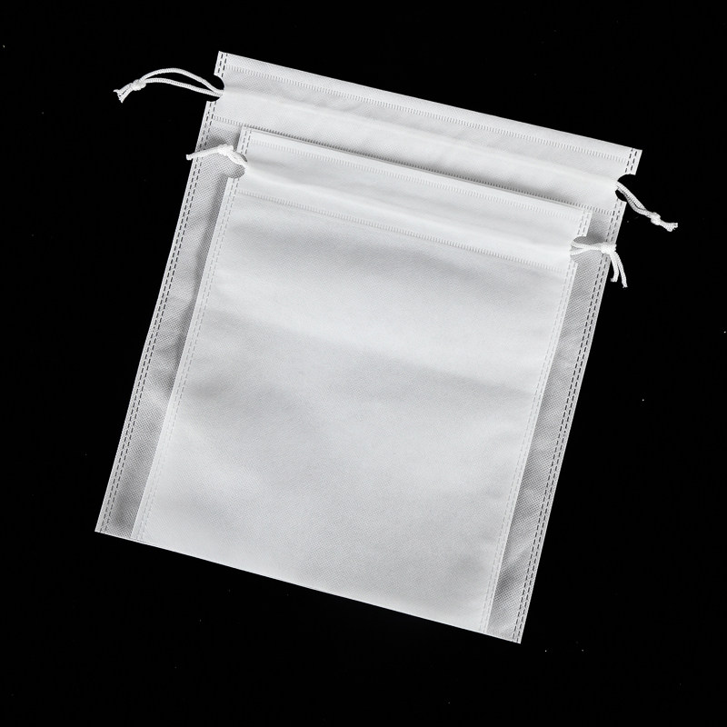 Disposable transparent shoe cover cashier bag non-woven bunches pocket custom damp bag pumping rope wrapping dust bag spot-Taobao