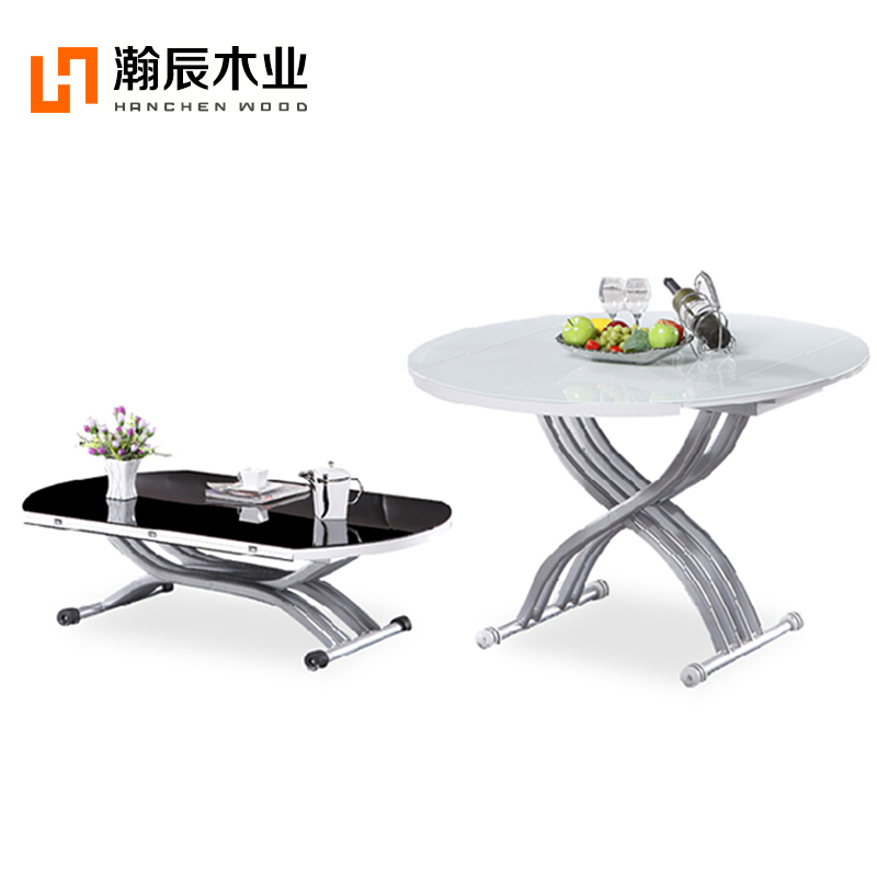 Usd 857 88 Hanchen Gl Round Table Manual Lifting Coffee Hanchen Gl Round Table Manual Lifting Coffee Telescopic Dining Folding Small Apartment Multi