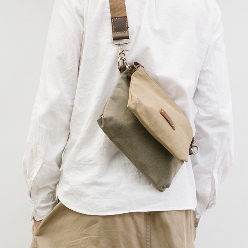 sobog original retro street wave Dual-use Chest Bag Day Ensemble Casual Canvas Single Shoulder Bag Tide Male brief Diagonal Satchel