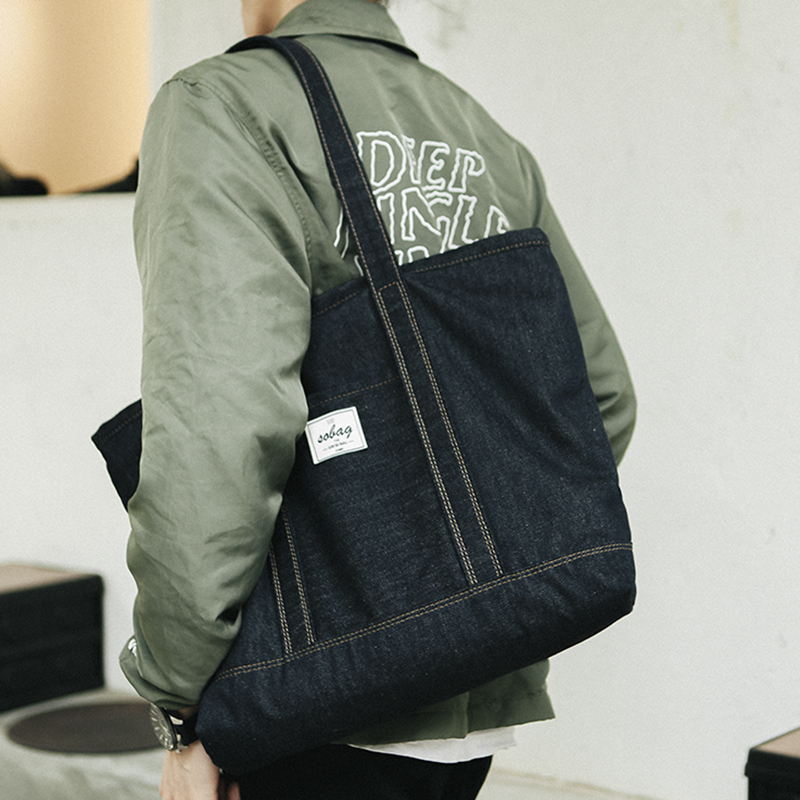 Sobag Japanese-Style Unisex Large-Capacity Canvas Shoulder Bag Versatile Men's Non-Fading Denim Blue Commuter Tote Large Bag Sobag Japanese-Style Unisex Large-Capacity Canvas Shoulder Bag Versatile Men's Non-Fading Denim Blue Commuter Tote Large Bag