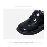 Британский стиль модные патентные кожаные туфли Black Small Leather Shouse Bab