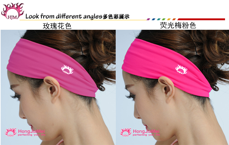 HJM chống trượt mồ hôi nylon cao cấp sợi tóc yoga ban nhạc nam nữ thể thao headband thể thao cao mồ hôi chống thấm thảm tập yoga cao su non