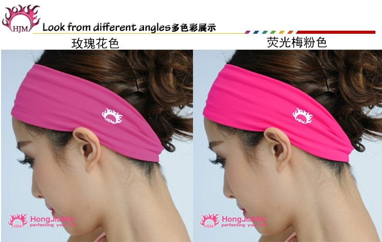 HJM chống trượt mồ hôi nylon cao cấp sợi tóc yoga ban nhạc nam nữ thể thao headband thể thao cao mồ hôi chống thấm