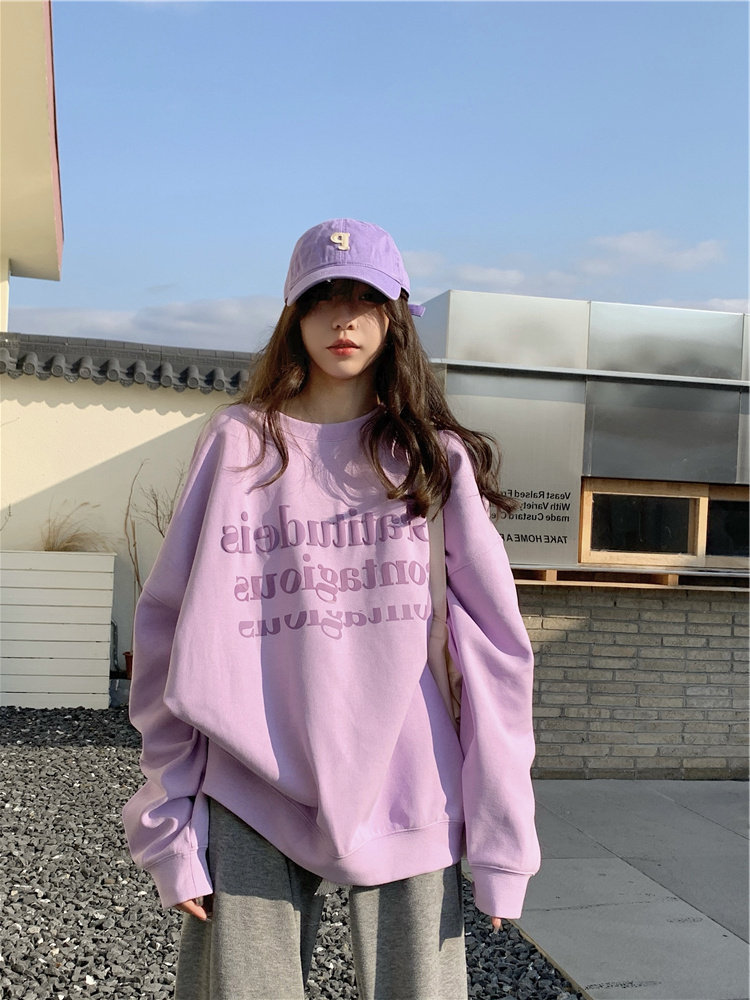 韓国風東大門プラスサイズパーカー。ぽっちゃり体型の女性に最適。スリムに見えるトレンディなレトロデザインで、秋と冬にぴったりです。