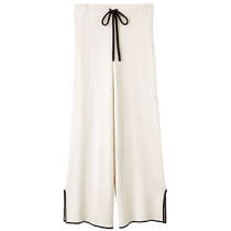 SNIDEL HOME autumn and winter high-waisted loose side slit long pajama pants SHNP234042