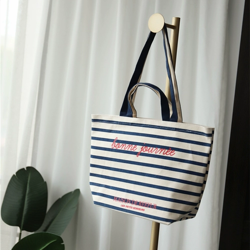 Японский ретро вместительный и большой хлопковый водонепроницаемый шоппер, сумка на одно плечо