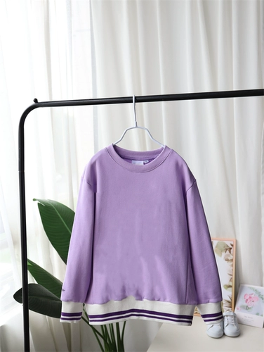 Осенняя сиреневая толстовка, с вышивкой, в западном стиле, подходит для подростков