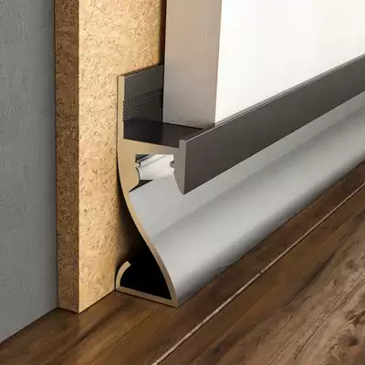 Side strip holding Yong invisible skirting board LED light skirting line ground warm plaster wall paste closing aluminum alloy genus