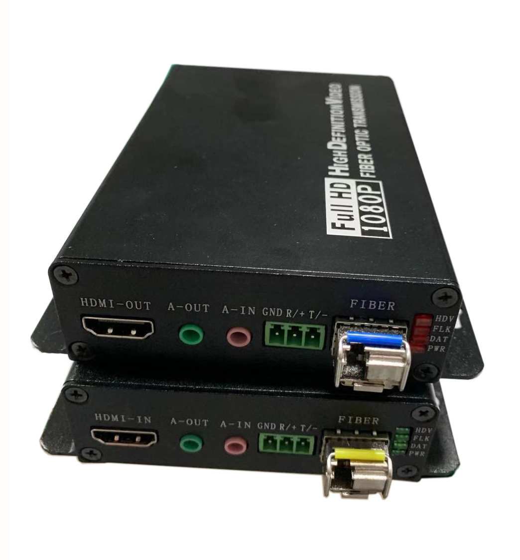 No distortion high-definition HDMI optical transceiver bidirectional independent audio 232 data non-compressed fiber extender LC mouth