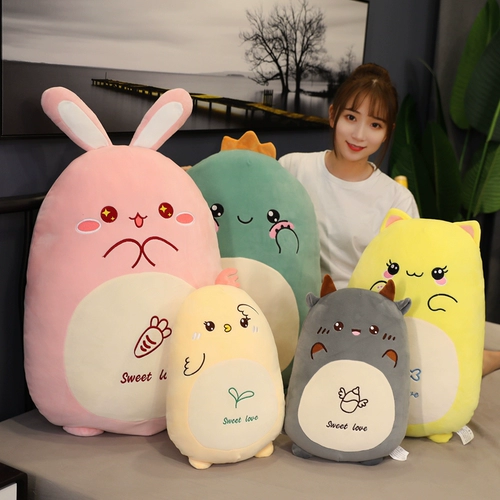 Плюшевый кролик, милая игрушка, кукла, талисман для сна, съёмная подушка, год кролика, талисман года