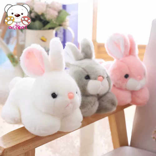 Реалистичный плюшевый кролик, игрушка, милая кукла для сна, подарок на день рождения