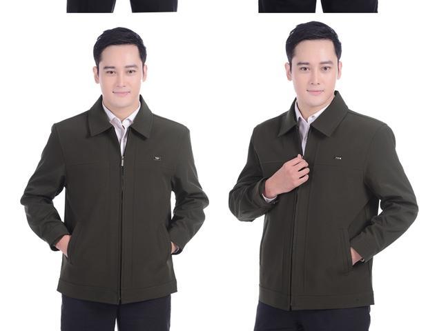 Áo khoác nam trung niên mùa xuân và mùa thu cha mùa thu và mùa đông Áo khoác nam trung niên mới 30-50 tuổi cha ve áo - Mùa xuân áo voan kiểu