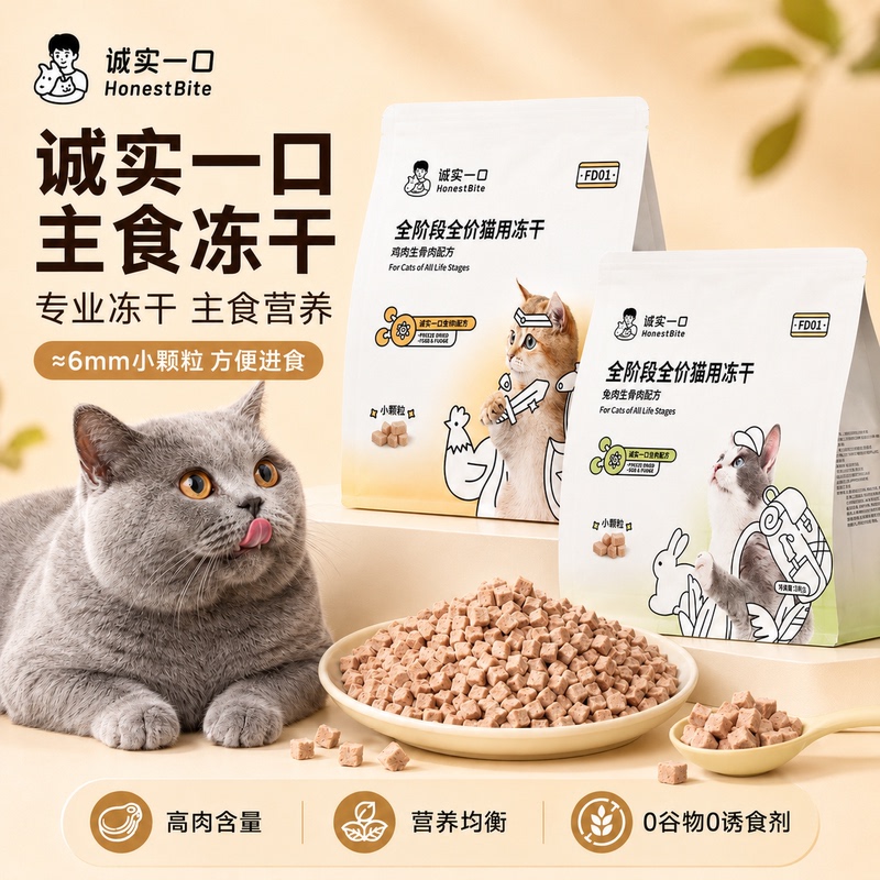 Honest Bite Fd01 Full Price Cat Freeze-Dried Main Food Raw Meat Small Kibble All Stages Cat Nutrition Freeze-Dried Cat Food Honest Bite Fd01 Full Price Cat Freeze-Dried Main Food Raw Meat Small Kibble All Stages Cat Nutrition Freeze-Dried Cat Food