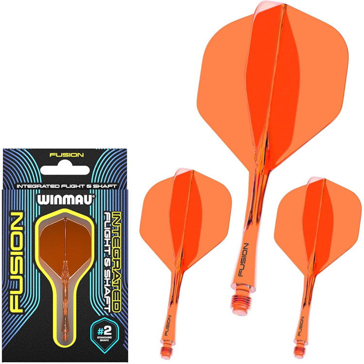 WINMAU Fusion № 2 маленькое квадратное крыло для дротиков, стержень для дротиков, крыло для дротиков, интегрированный хвостовик для дротиков, проволочный наконечник 2BA, прочный
