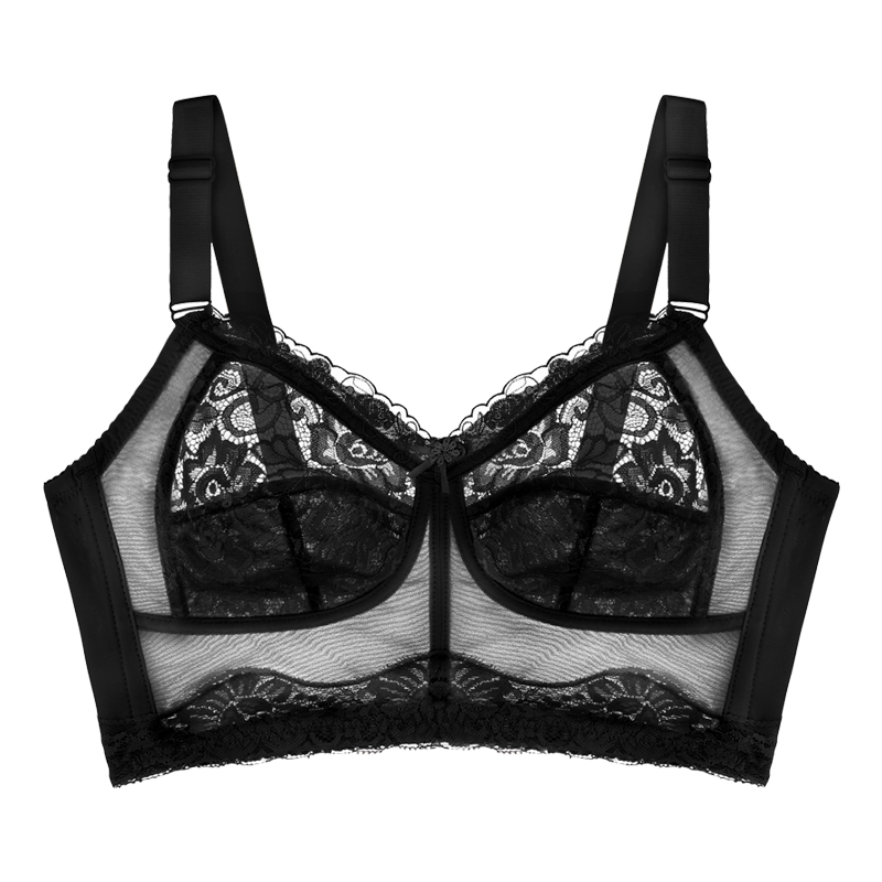 Silk Ghouta This summer Full-cup ultra-thin undershirt large breasted bra large size bra large size No steel ring Wenbra fat mmGH cup