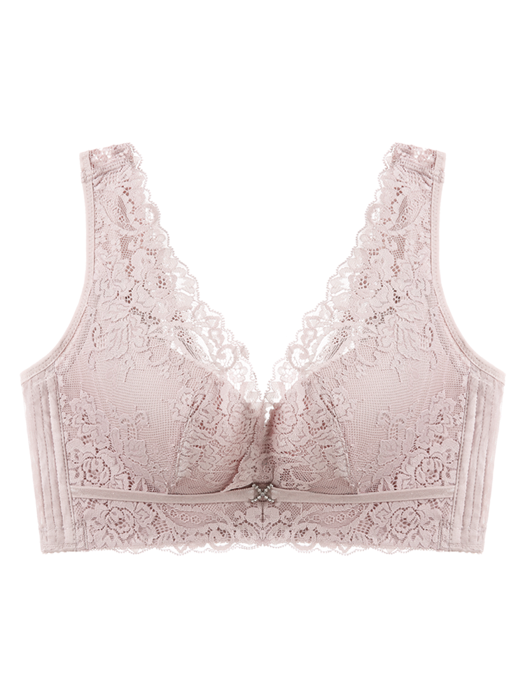 Silk Ancient today Sexy Lace Beauty Vest Underwear without steel ring bra gather small breasts to collect the secondary milk adjusting type female