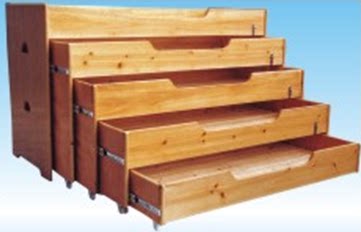 Kindergarten five floor push pull bed foldable pulley roller baby cot cot factory direct sales size can be customized