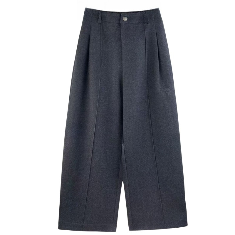 High-Waisted Wide-Leg Pants for Women, 2025 Autumn and Winter New Style, Petite Versatile Casual Pants, Lazy Style Trousers