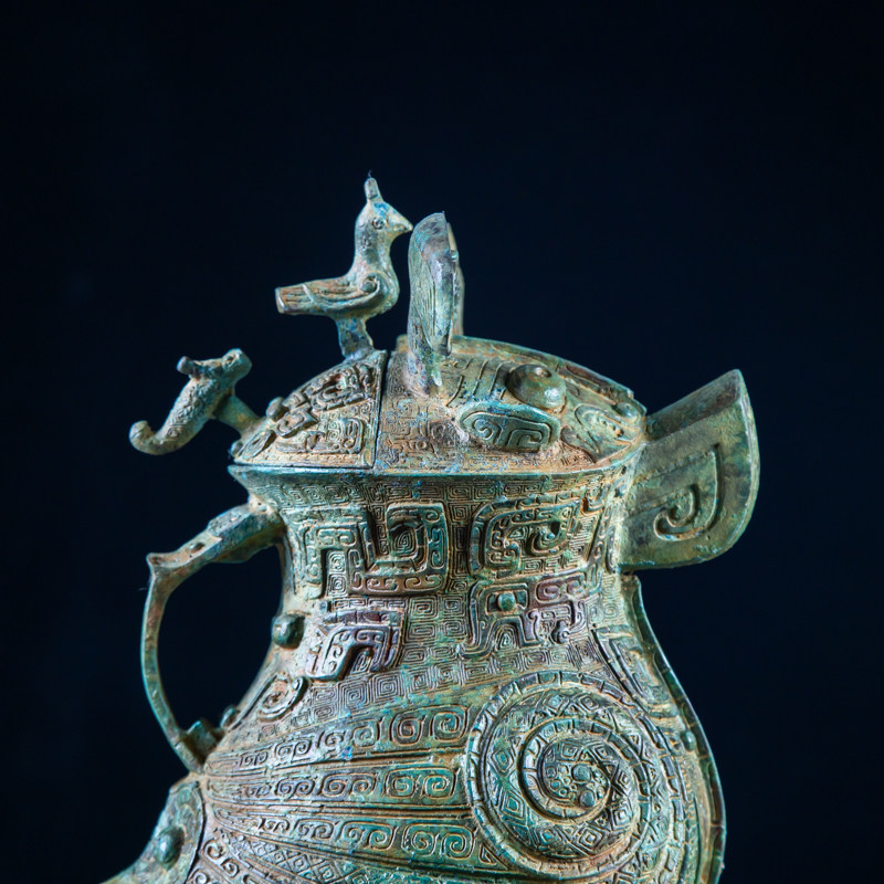 妇好鸮尊】鸟尊酒器摆件枭尊家居工艺品办公室客厅红酒博古架-淘宝网