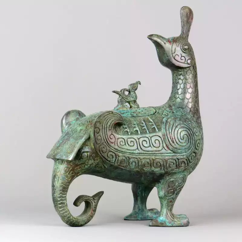 何尊】仿古青铜器中国铜尊饕餮尊古玩收藏品办公室铜工艺礼品-淘宝