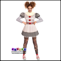 Halloween movie role-playing costume European and American horror thriller movie novel Evil Clown Clown suit